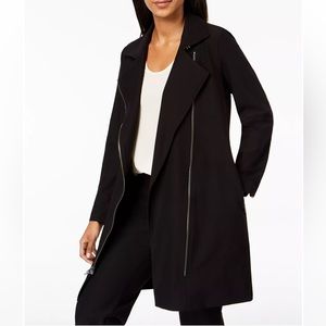 NWT Eileen Fisher Washable Crepe Long Moto Jacket
